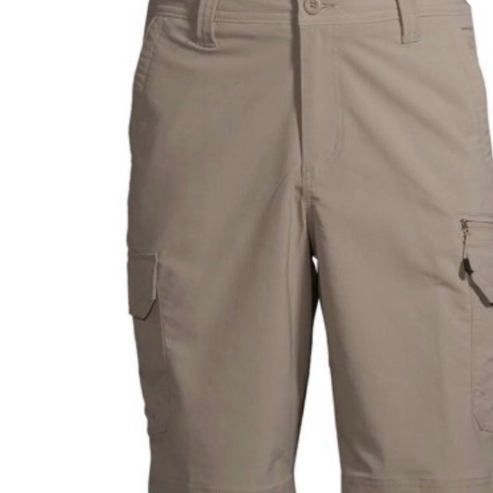 Shorts cargo mens new waist 34” performance George beige 69% nylon 27%polyester